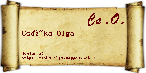 Csóka Olga névjegykártya